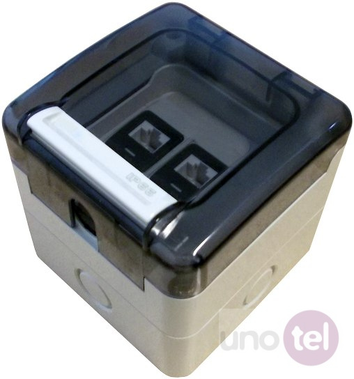 Gniazdo szczelne IP66 natynkowe 2xRJ45 (niewyposażone) Gniazdo szczelne IP66 natynkowe 2xRJ45 (niewyposażone)
