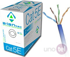 Kabel UTP kat.5e niebieska powłoka PVC 4x2x24AWG 305m Alantec Kabel UTP kat.5e niebieska powłoka PVC 4x2x24AWG 305m Alantec