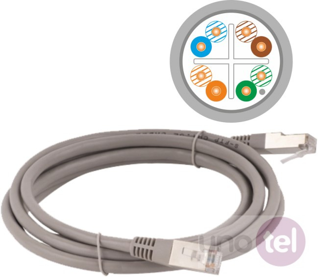 Patchcord F/UTP kat.6 PVC 10m szary ALANTEC Patchcord F/UTP kat.6 PVC 10m szary ALANTEC