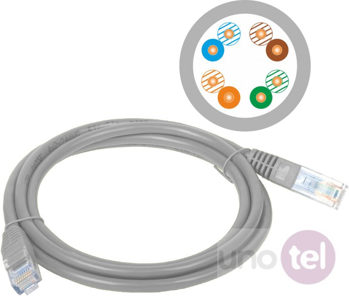 Patchcord UTP kat.5e PVC 10m szary ALANTEC Patchcord UTP kat.5e PVC 10m szary ALANTEC