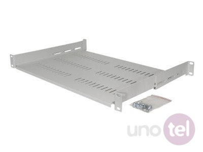 Półka 1U 450mm szara z podporami Półka 1U 450mm szara z podporami