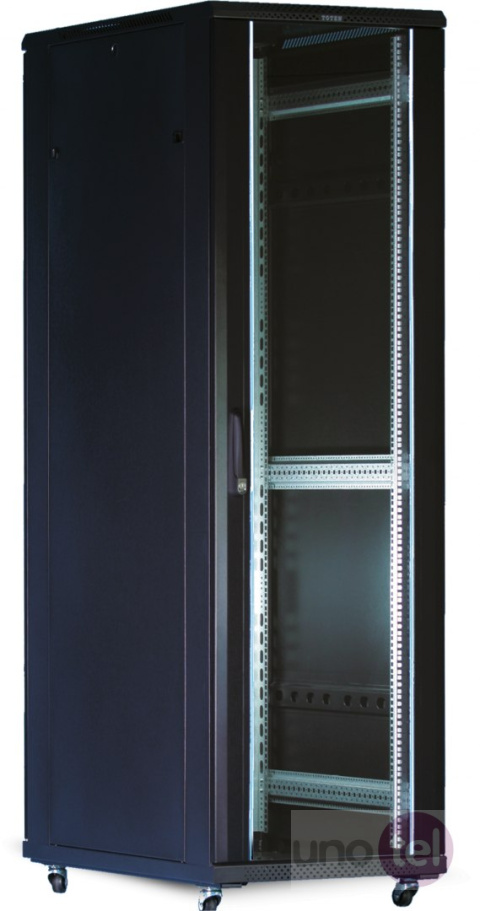Szafa stojąca 42U 800x1000 czarna ( drzwi szklane przód/drzwi pełne metalowe tył) G7 Toten
