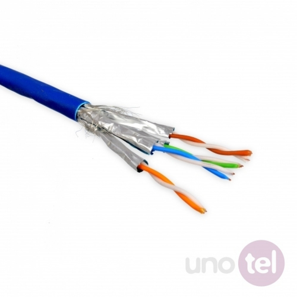 Kabel S/FTP kat.7 LSZH/FRNC Dca 4x2x23AWG niebieski 1000m CORNING