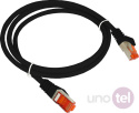 Patchcord S/FTP kat.6A LSOH 0,25m czarny ALANTEC KKS6ACZA0.25