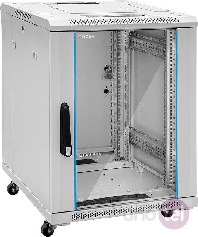Szafa stojąca 18U 600x800 szara (drzwi szklane przód/drzwi pełne metalowe tył) G7 Toten G7.6818.9000 Szafa stojąca 18U 600x800 szara (drzwi szklane przód/drzwi pełne metalowe tył) G7 Toten G7.6818.9000