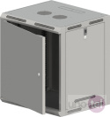 19'' 12U 600x500 wall-mounted rack cabinet, gray, metal door, FLAT PACK (for self-assembly) SW-12U-600-500-N-DMJ-OP-RP-B-S