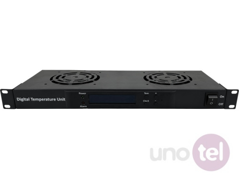 19'' 1U ventilation panel, 2 fans, digital, black 19'' 1U ventilation panel, 2 fans, digital, black