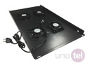 Roof ventilation panel, 4 fans, for 600x800 network cabinets, black