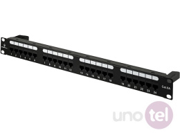 Patch panel UTP kat.6A 24 porty złącza LSA 1U 19'' ALANTEC PK051