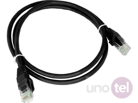 Patchcord U/UTP kat.5e PVC 0,25m czarny ALANTEC KKU5CZA0.25