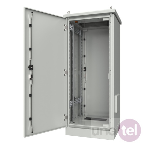 Szafa przemysłowa rack IP55 19'' 42U 600x600 drzwi metalowe, kolor szary MR.IP55G42U66.03