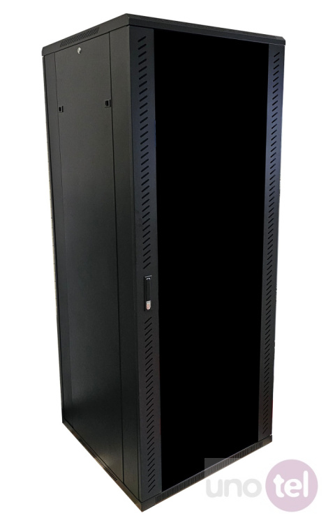 Szafa rack 19'' 42U 800x1000 drzwi szklane przód, metalowe tył, czarna Szafa rack 19'' 42U 800x1000 drzwi szklane przód, metalowe tył, czarna