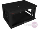 Wall mounted 19'' rack cabinet 4U black