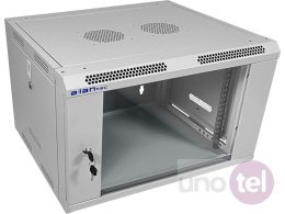 Szafa wisząca rack 6U 600x500 drzwi szklane ALANTEC SW-6U-600-500-N-DSJ-OP-RP-B-S