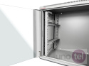 Szafa wisząca rack 19'' 9U 600x450 szara drzwi szklane Q-LANTEC SW-9U-600-450-N-DSJ-OP-RP-B-S