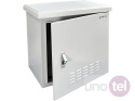 Outdoor wall-mounted rack cabinet IP55 6U 600x450 metal doors, gray SZ-6U-600-450-01-S