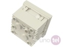 Gniazdo elektryczne 45x45, białe - 2P+Z PZ01B