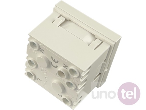 Gniazdo elektryczne 45x45, białe - 2P+Z PZ01B