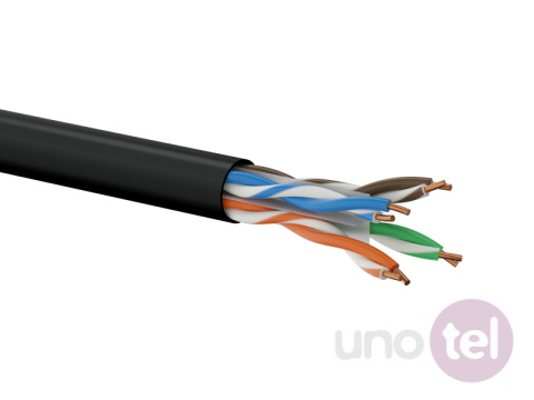 Kabel U/UTP kat.6A LSOH B2ca 4x2x23AWG 500m czarna powłoka WireArte KIU6ALSOH500XB Kabel U/UTP kat.6A LSOH B2ca 4x2x23AWG 500m czarna powłoka WireArte KIU6ALSOH500XB