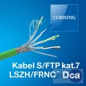 Kabel kat.7 S/FTP 4x2x23AWG LSZH/FRNC Dca zielony 500m - CORNING UU008185165