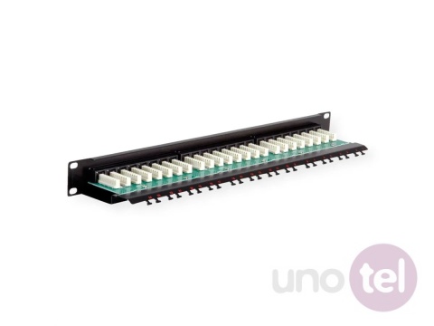 Patch Panel UTP Kat.6 24xRJ45 19'' czarny ROLINE 26.11.0362