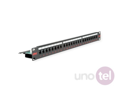 Patch Panel UTP Kat.6 24xRJ45 19'' czarny ROLINE 26.11.0362
