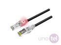 Patchcord U/FTP kat.6A LSOH 0.5m czarny z wbudowaną identyfikacją LED WireArte KKF6ABLK0.5L