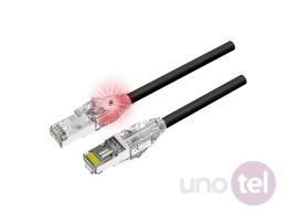 Patchcord U/FTP kat.6A LSOH 2m czarny z wbudowaną identyfikacją LED WireArte KKF6ABLK2.0L