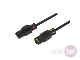 Patchcord U/UTP kat.6A LSOH 0.25m czarny z obrotowym pierścieniem identyfikacyjnym KKU6ABLK0.25R