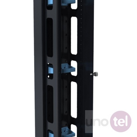 Pionowy organizator kabli do szaf TOTEN 42U o szerokości 800mm, czarny