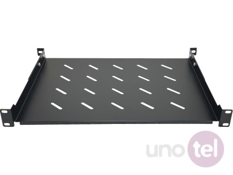 Półka stała 19'' 1U głęb. 350mm, czarna, 4 punkty mocowania SA-P-19-1U-350-4-C-02