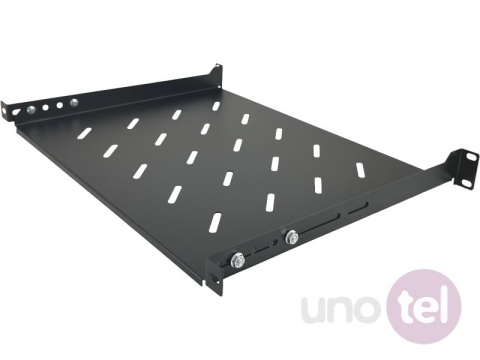 Półka stała 19'' 1U głęb. 350mm, czarna, 4 punkty mocowania SA-P-19-1U-350-4-C-02