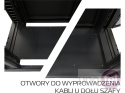 Szafa serwerowa 42U 19'' 1000x1000 WireArte DC – jedno i dwuskrzydłowe drzwi perforowane, Flat-pack