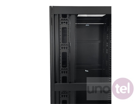 Szafa serwerowa 42U 19'' 600x1000 WireArte DC – jedno i dwuskrzydłowe drzwi perforowane, Flat-pack