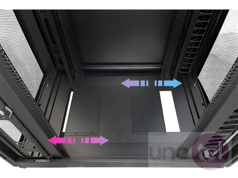 Szafa serwerowa 42U 19'' 800x800 WireArte DC – jedno i dwuskrzydłowe drzwi perforowane, Flat-pack