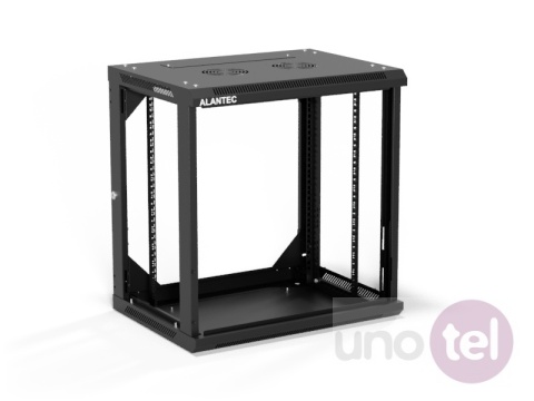 Szafa wisząca 19'' 12U 600x450, złożona, drzwi szklane, tył osłona pełna demontowalna, czarna SW-12U-600-450-01-CA Szafa wisząca 19'' 12U 600x450, złożona, drzwi szklane, tył osłona pełna demontowalna, czarna SW-12U-600-450-01-CA