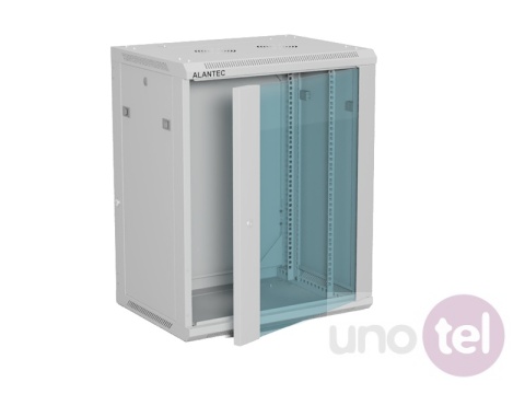 Szafa wisząca 19'' 15U 600x450, drzwi szklane, tył osłona pełna demontowalna, szara, Flat Pack SW-15U-600-450-01-SF Szafa wisząca 19'' 15U 600x450, drzwi szklane, tył osłona pełna demontowalna, szara, Flat Pack SW-15U-600-450-01-SF