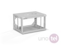 Szafa wisząca 19'' 6U 600x450, drzwi szklane, tył osłona pełna demontowalna, szara, Flat Pack SW-6U-600-450-01-SF