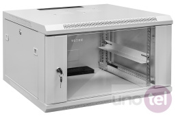 Szafa wisząca rack 19'' 9U 600x450 szara szklane drzwi Toten