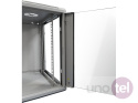 Szafa wisząca rack 19'' 12U 600x600 drzwi szklane kolor szary