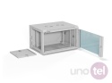 Szafa wisząca rack 19'' 6U 600x450 ALANTEC – szara, drzwi szklane, wersja złożona SW-6U-600-450-01-SA